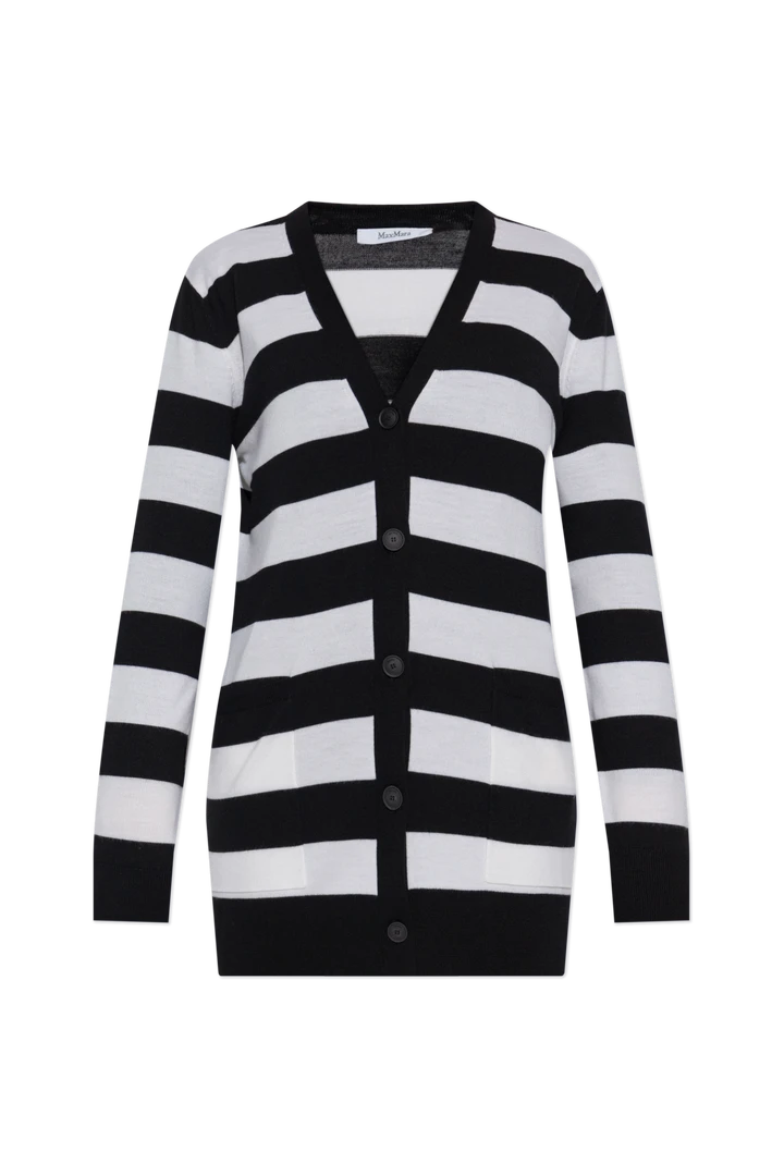 MaxMara【国现 专柜8500】女士条纹针织开衫 Fiemme 007