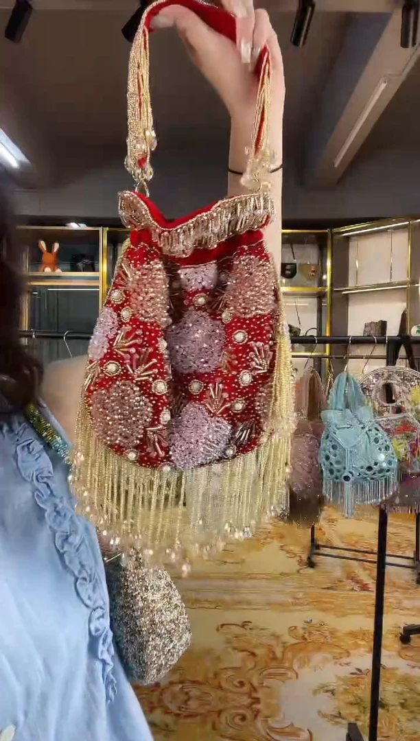 织物珠韵恒泽重工串珠手提包直播间女神专拍