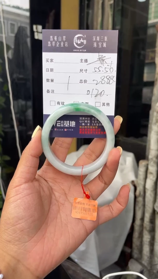 未镶嵌手镯翡翠C 55-56正圈 0120