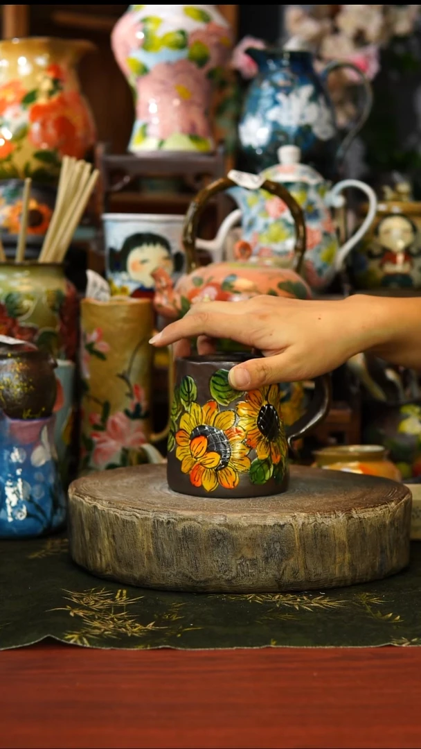 花瓶/杯子/碗202景德镇手工高温釉下彩