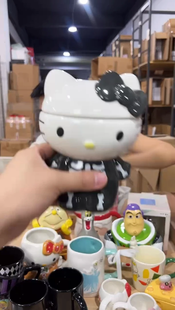 瓷片小号灰色kt全身罐微瑕