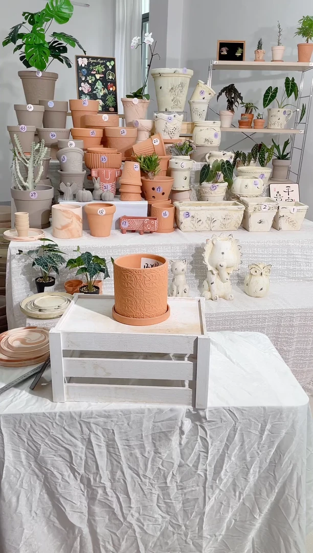 【闪购商品】陶1套带托 红陶波西米亚 口径13*13