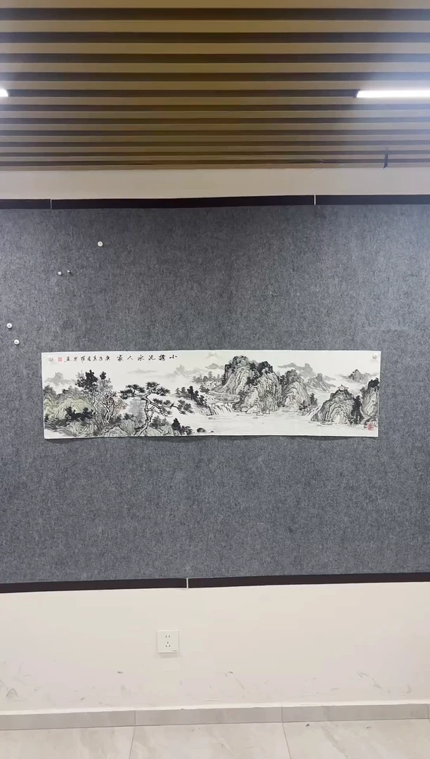 国画丹青专属福利-条幅小桥流水人家