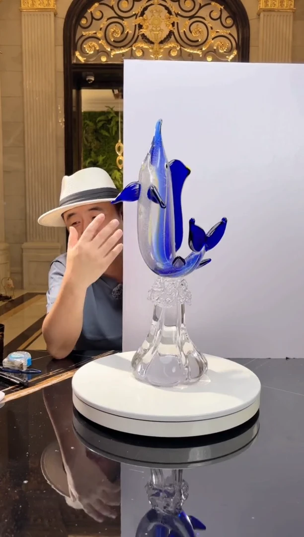 琉璃手工艺品AJ03416剑鱼艺术摆件