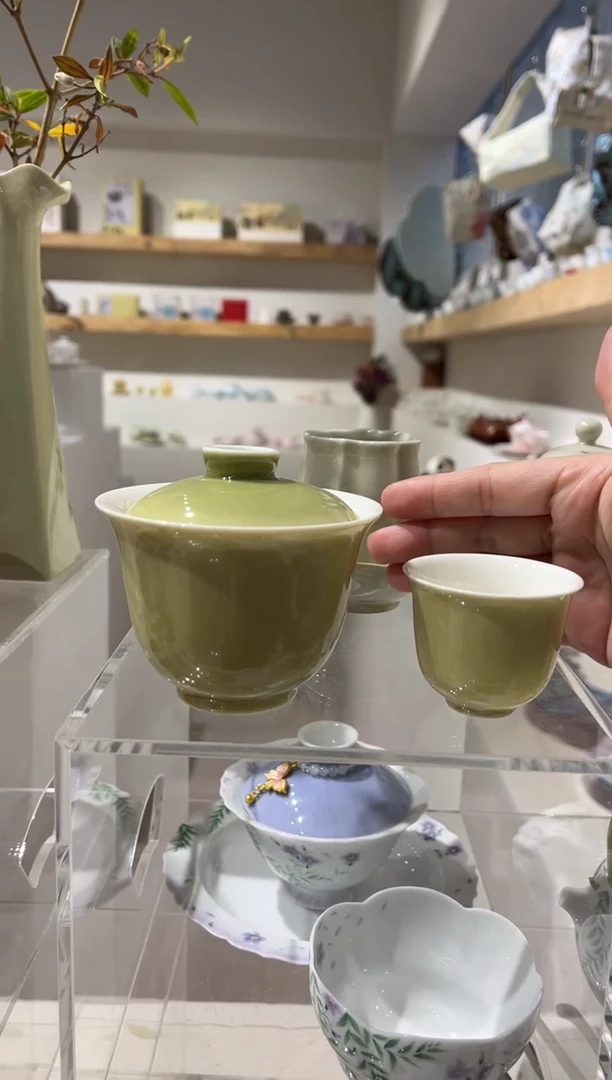 【闪购商品】海沫绿-华初盖碗-纯色+杯