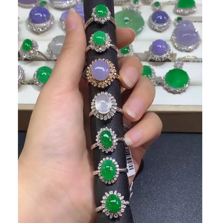 【彩虹盘】翡翠-18K金-多样性发一件-A014|CXQ21