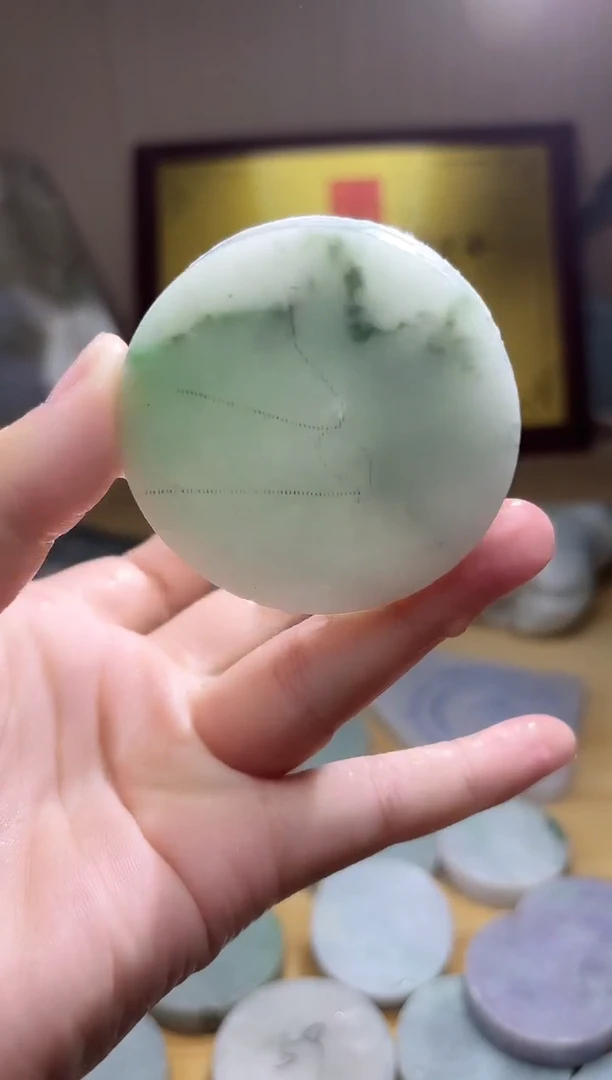 翡翠未镶嵌颈饰翡翠A货 姜谭128