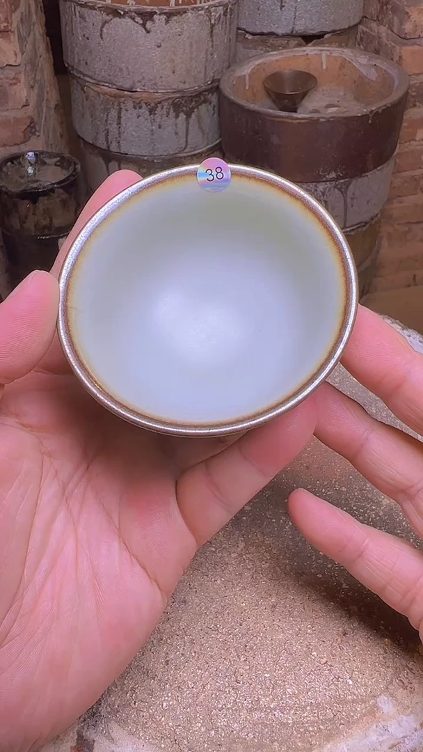 茶盏天**溪38柴烧建盏主人杯