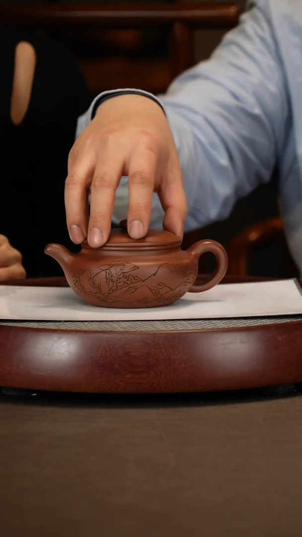 【闪购商品】紫砂茶壶景舟大口扁腹+顾锡洲251c