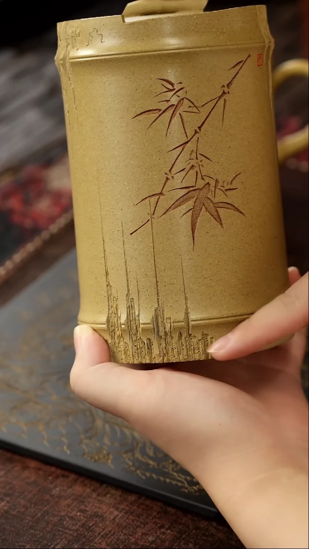 茶杯紫砂非遗茶器-定风波茶罐