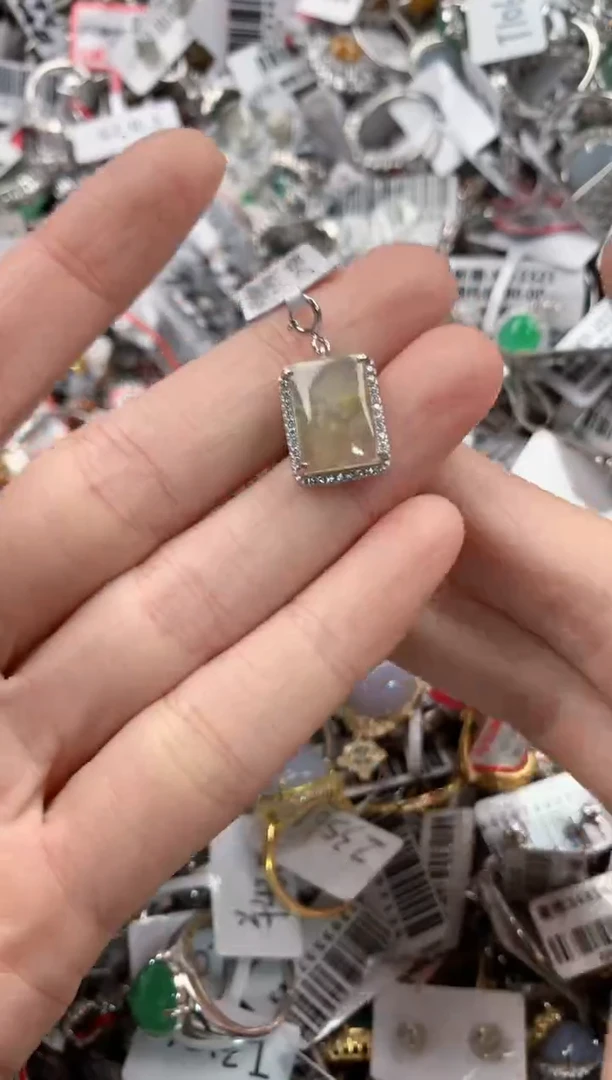 银S925镶嵌戒指翡翠4444----10