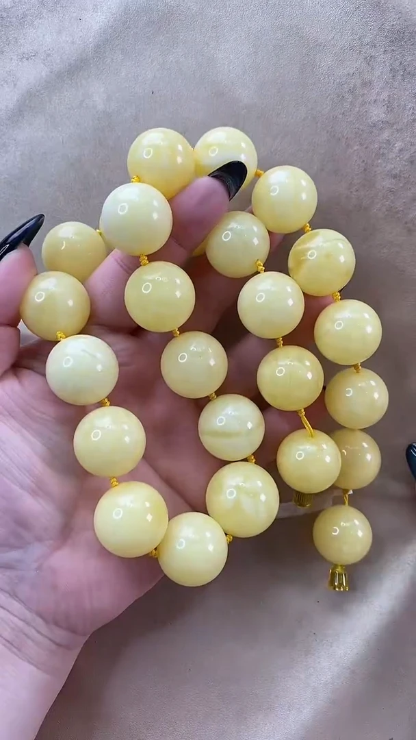 琥珀颈饰未镶嵌项链