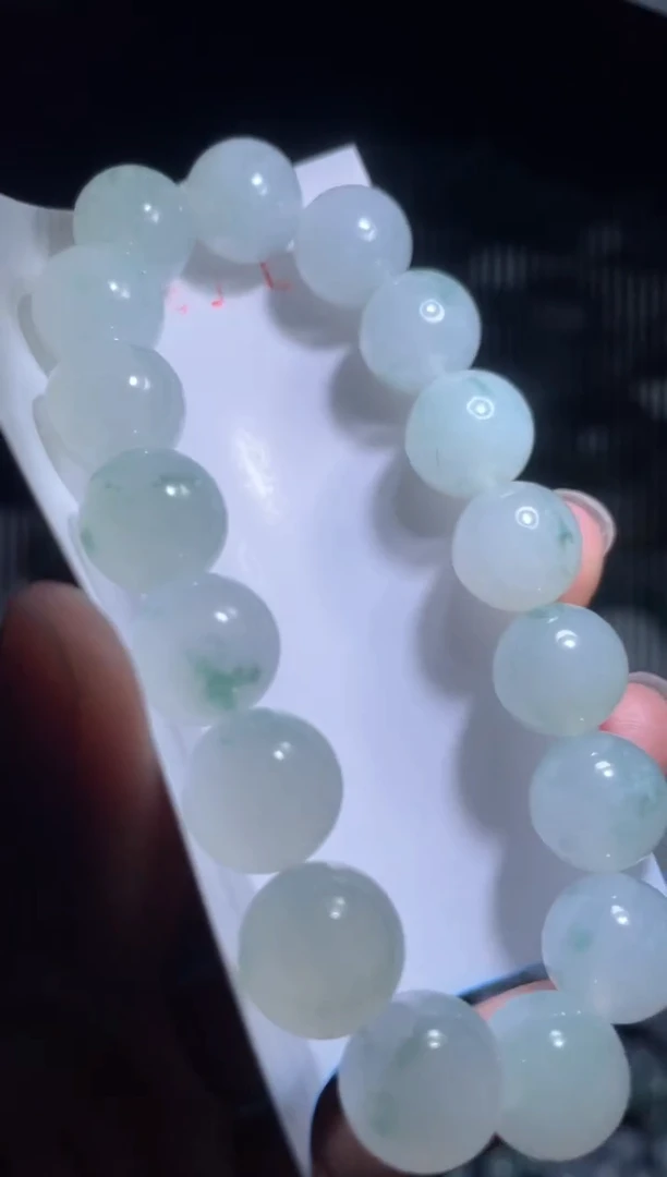 未镶嵌定制翡翠天然缅甸翡翠手串86