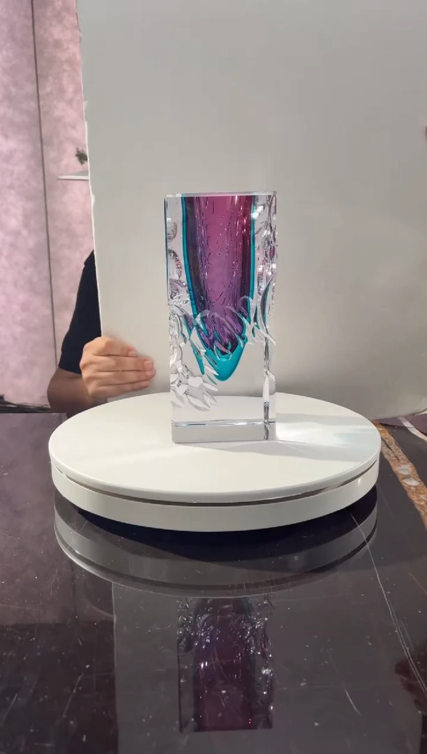 摆件璨石美学金红宝石蓝时间的边缘艺术花瓶