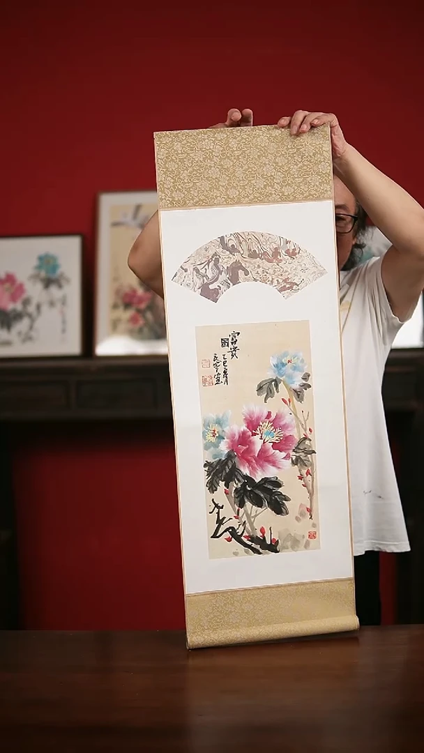国画手写手绘-30*90卷轴