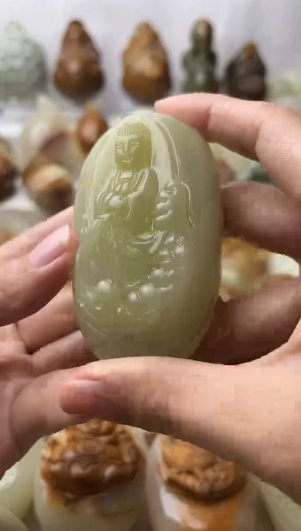 石材古青石棉纹正常不退换观音