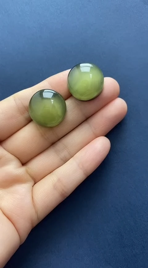 未镶嵌琥珀裸石耳钉