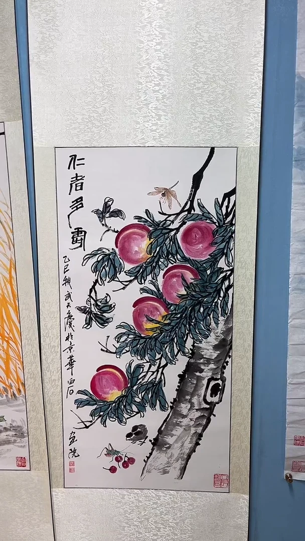 国画武天庆老师仁者长寿