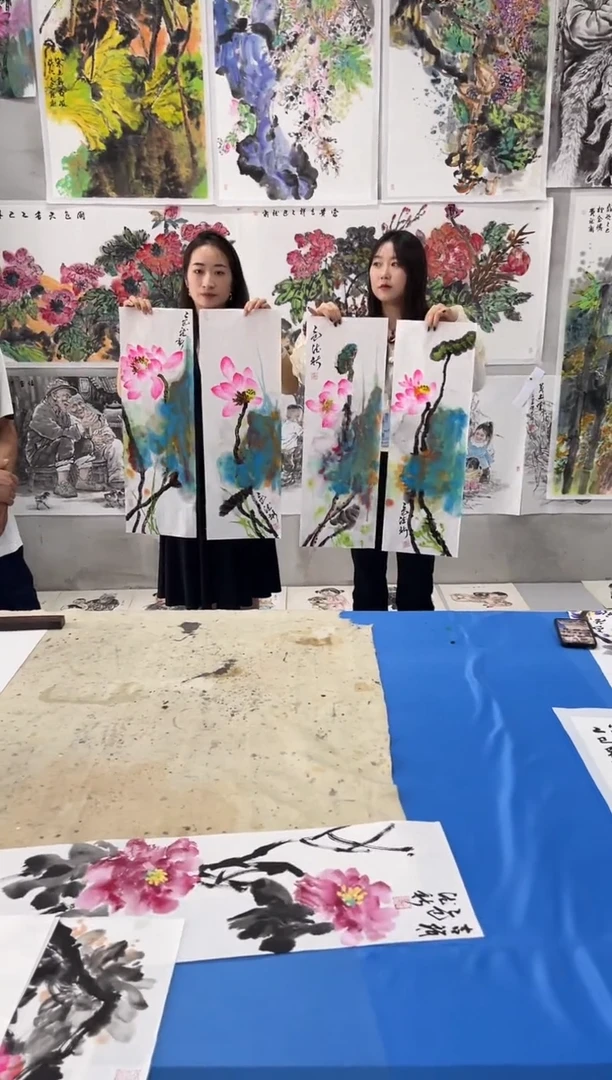 国画黄老师四条屏23*70*4