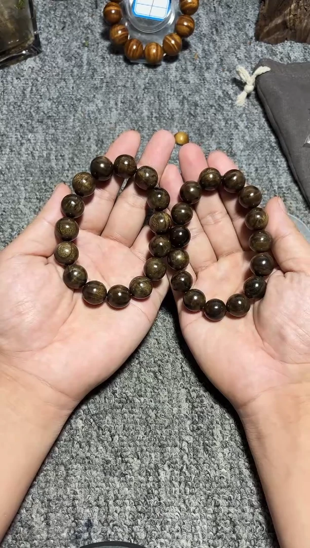 金丝楠手串/手链阴沉金丝楠1.5花纹98