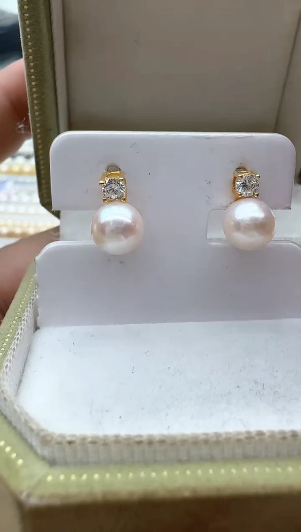 【闪购商品】海水珍珠耳饰银S925镶嵌非基地发货不带证书