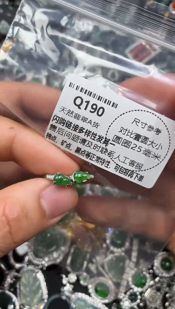 颈饰未镶嵌翡翠Q190耳扣
