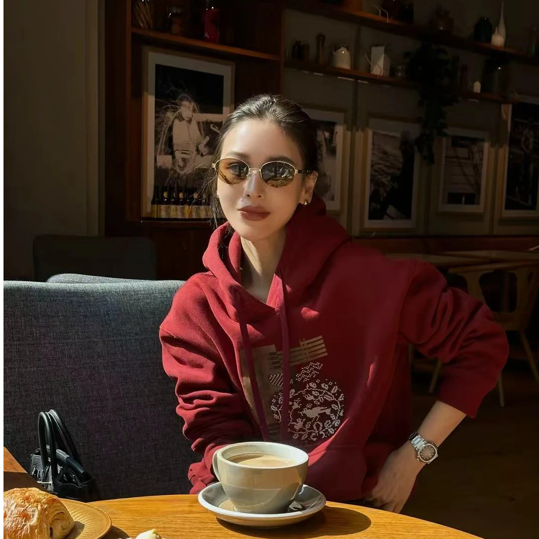 COCO ZHANG&BJR冬季减龄显瘦刺绣卫衣13859