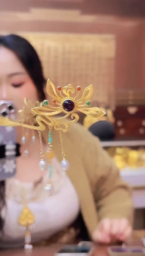 无925银莲花发簪/件