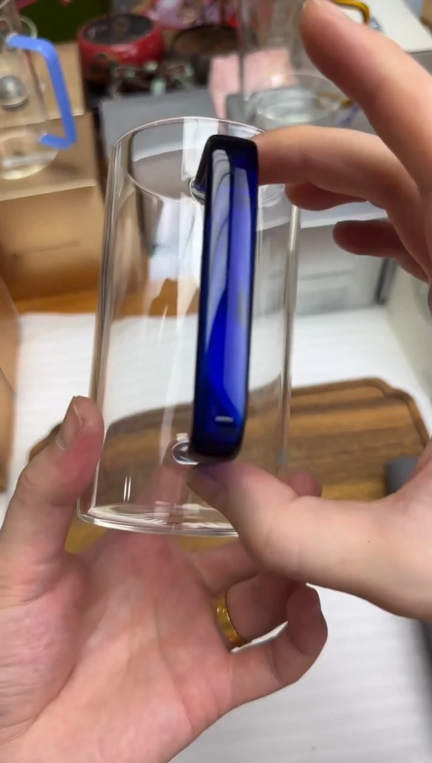 风谜金标绿茶杯宝蓝色