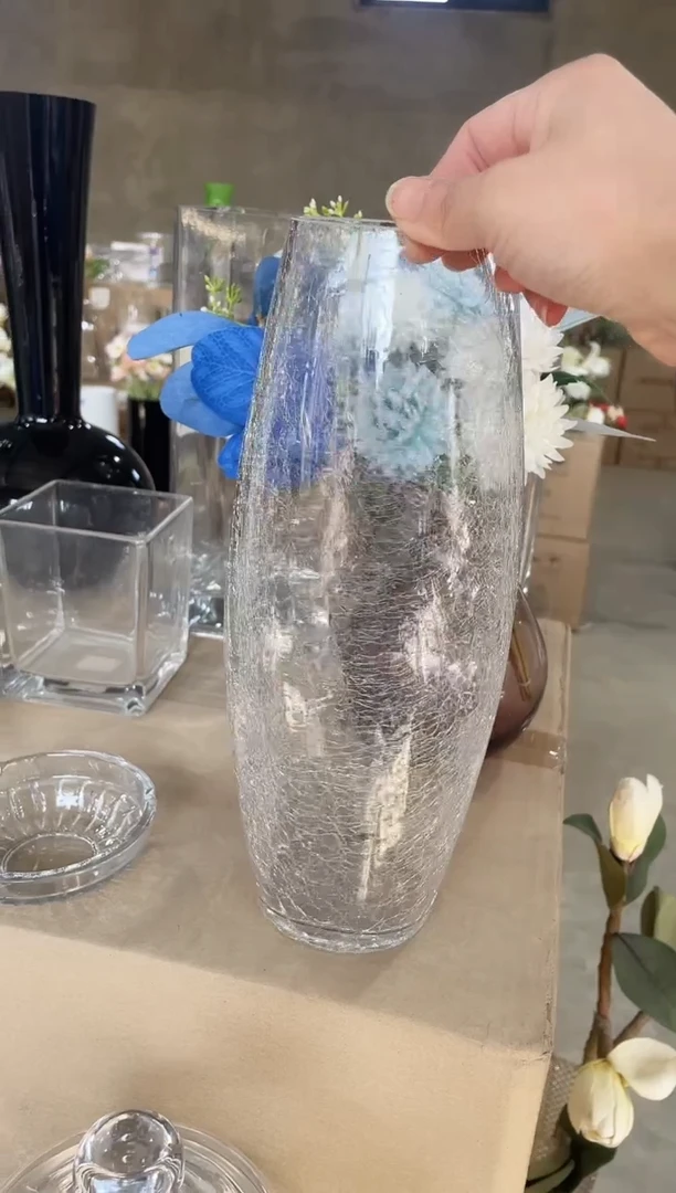 【闪购商品】无铅玻璃透明冰裂细款