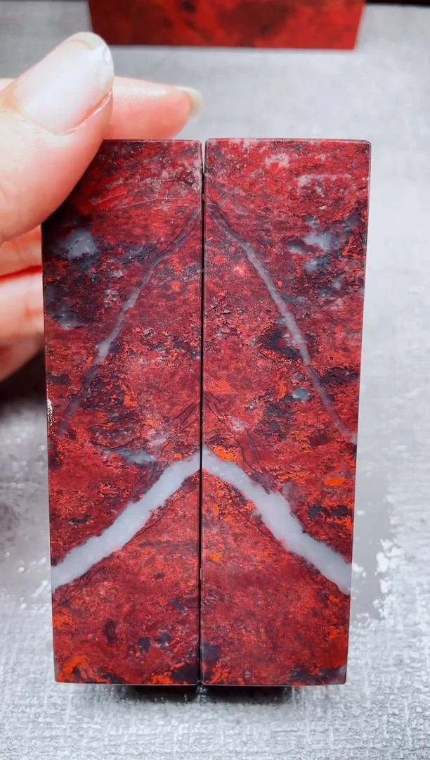 玉桂林鸡血玉素章--27