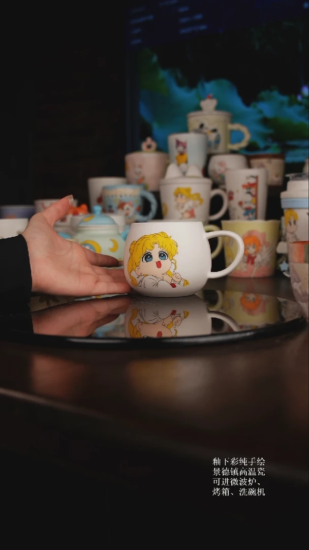 釉下彩可爱文创杯子