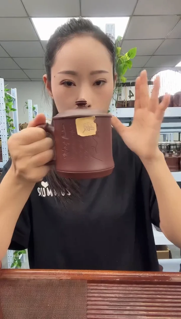宜兴原矿紫砂全手工盖杯龙上