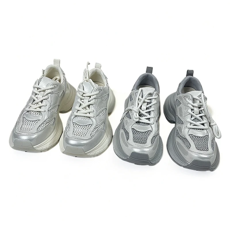 luce sole新款网面透气单鞋轻便舒适系带老爹鞋