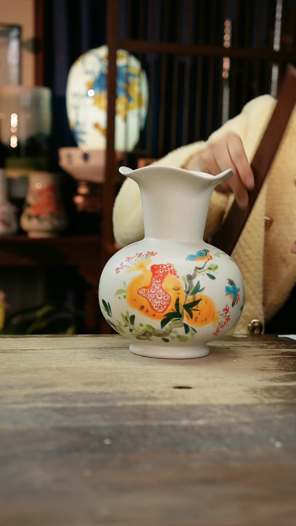 【闪购商品】瓷片景德镇纯手工釉下彩精品花瓶