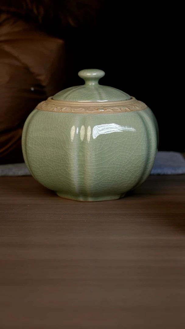 【闪购商品】杯豆绿大号茶叶罐微瑕