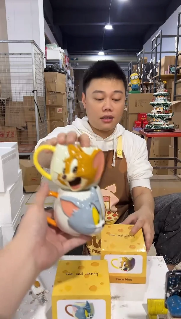 瓷片原盒立体杰瑞汤姆马克杯