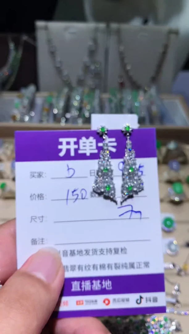 未镶嵌翡翠耳饰D向 D向 D