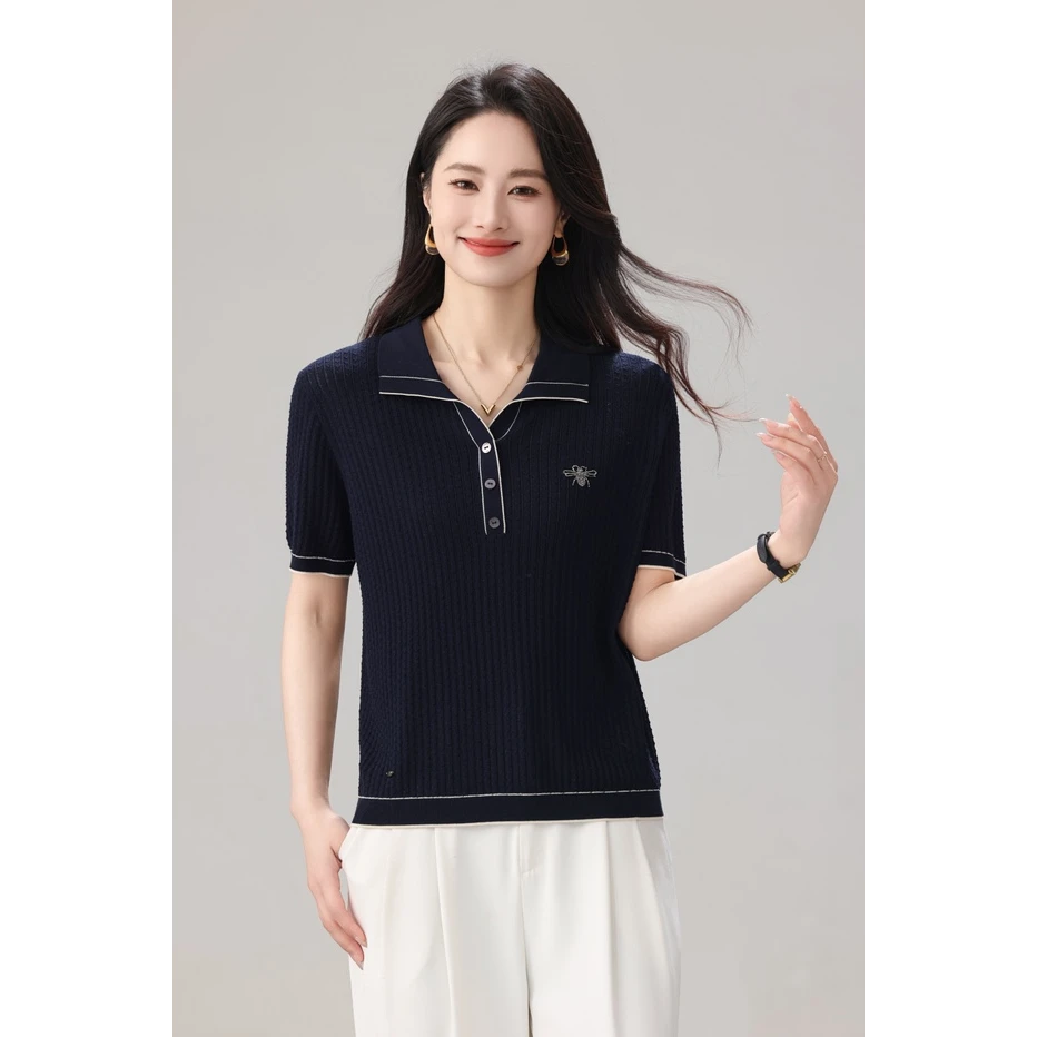 莱赛尔+桑蚕丝女式针织衫25DAK0413