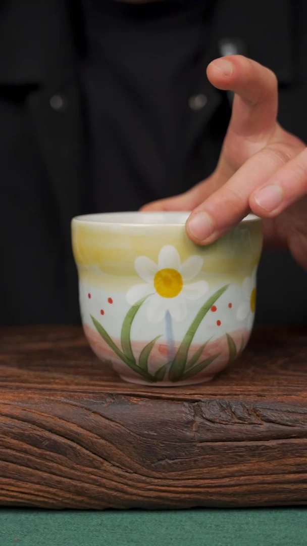 【闪购商品】瓷片53寻一缕瓷香杯釉下手工手绘瓷器