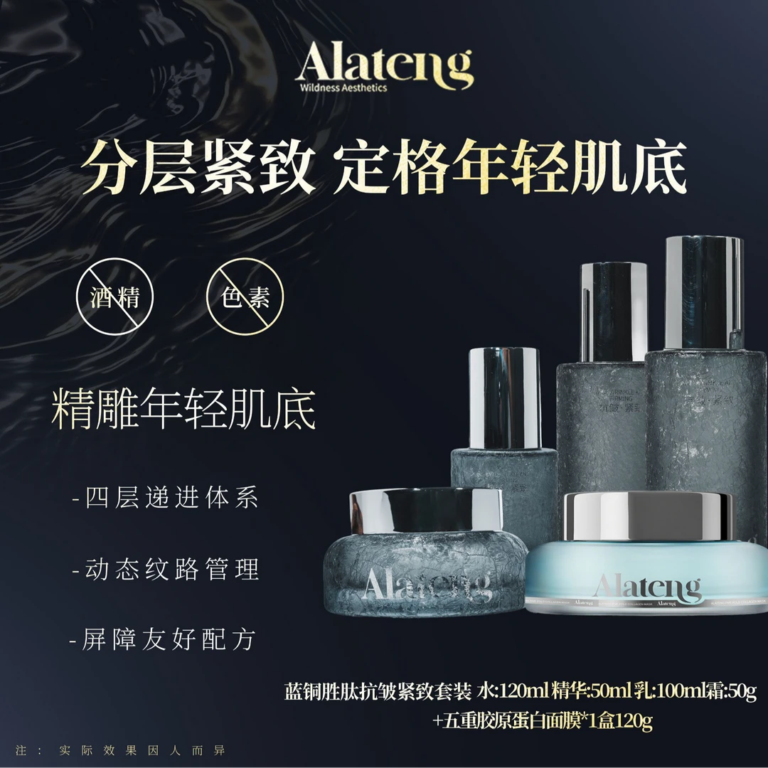 【阿拉腾同款】蓝铜胜肽四件套 补水保湿/抗皱/紧致-美颜美妆