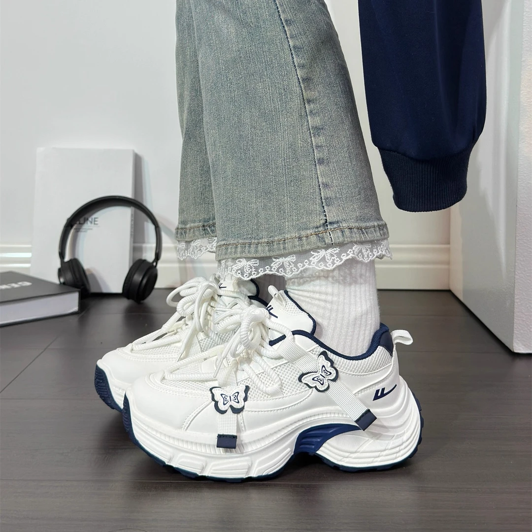 回力低帮女鞋设计网面透气女款新款百搭休闲鞋ins潮厚底运动鞋女