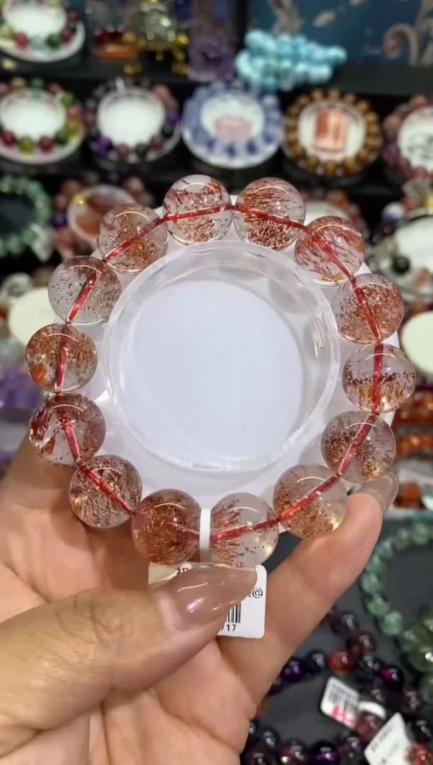 水晶手链未镶嵌彼岸花金草莓15+