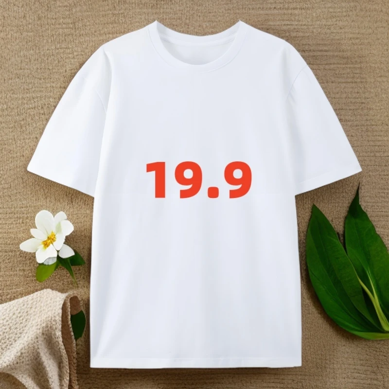 情侣白色T恤夏装纯色针织夏款简约上衣半袖圆领运动夏季短袖瑜伽