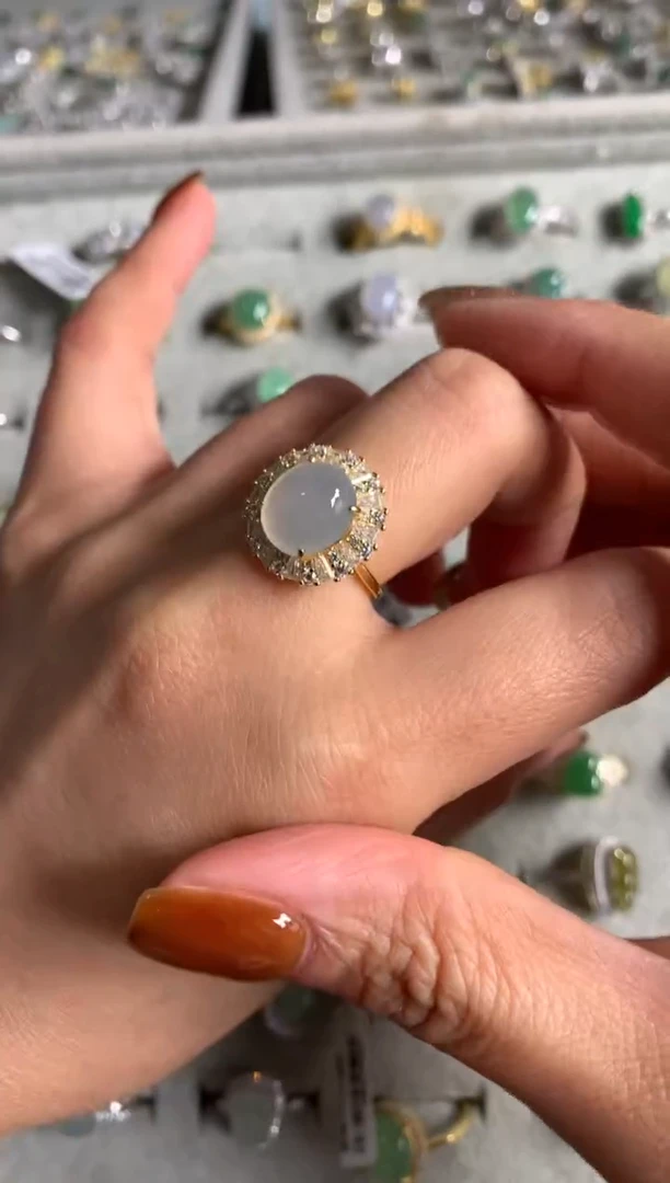 银S925镶嵌戒指翡翠45