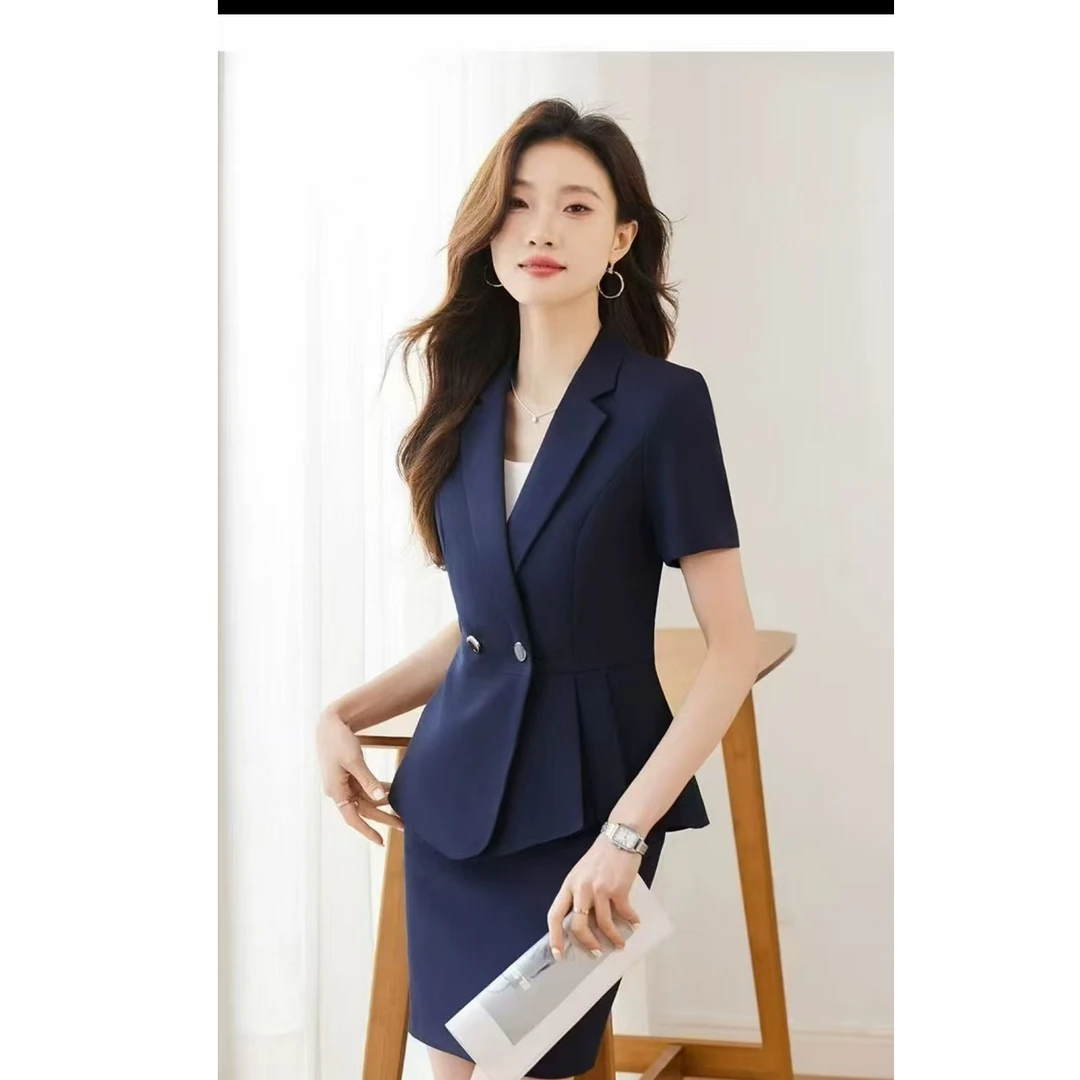 时尚活泼两个颜色大气简约女裙套裙