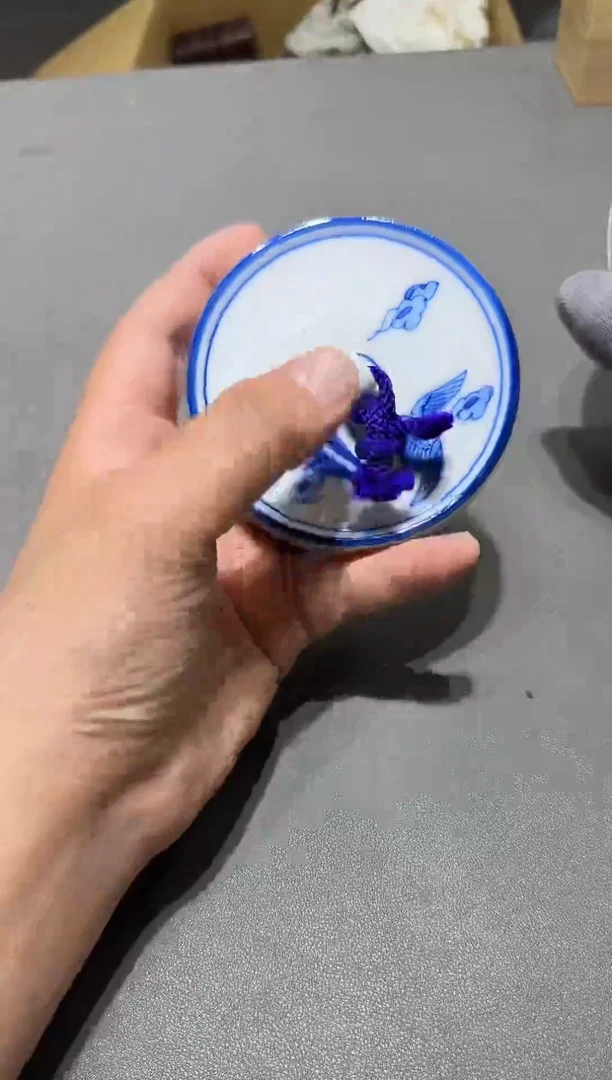 陶瓷咏**笑工艺品小四孤品收藏中古品