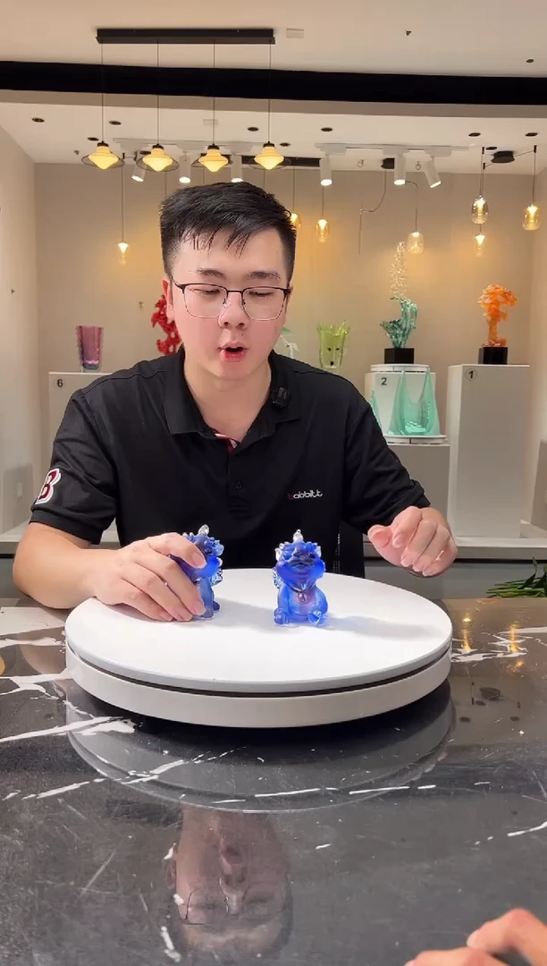 摆件巴比特美学 蓝色貔貅一组