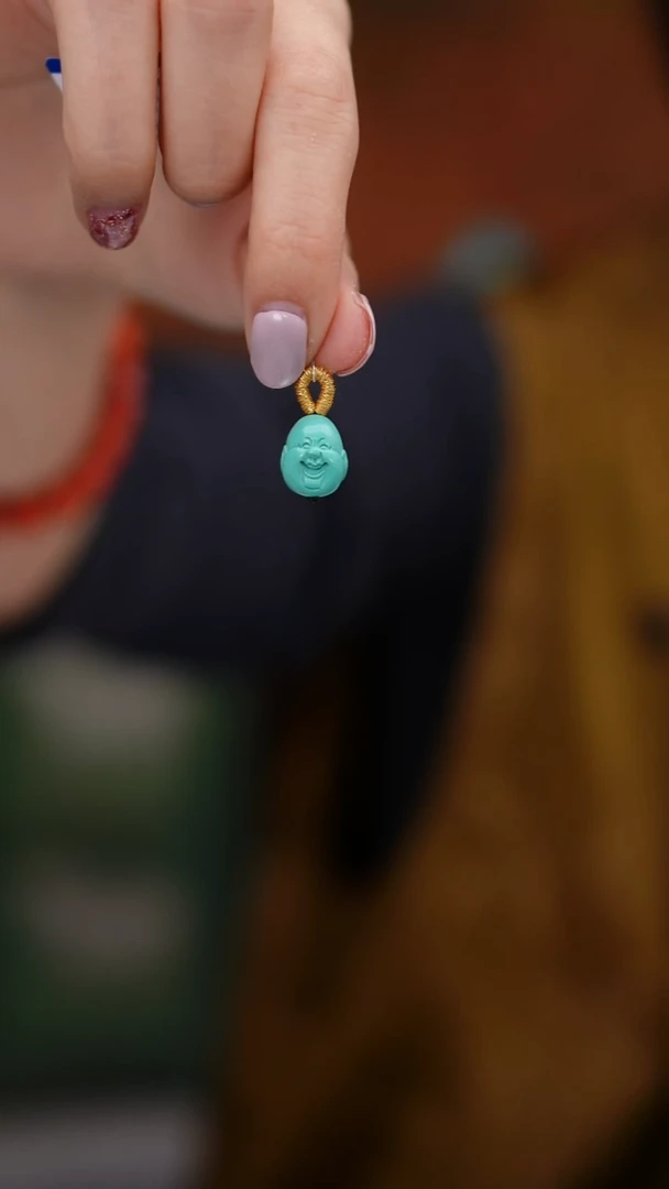 未镶嵌绿松石挂件MZL014松石弥勒