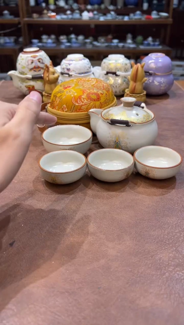 真的很便宜超好看会开片的旅行茶具